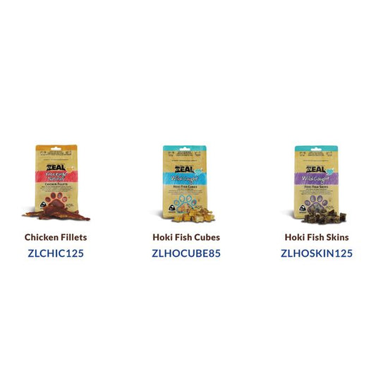 [mPets] Zeal Free Range(125g Pouch)*/Wild Caught Naturals (70/85g Pouch)* Cat & Dog Treat [LOCAL SG DELIVERY]