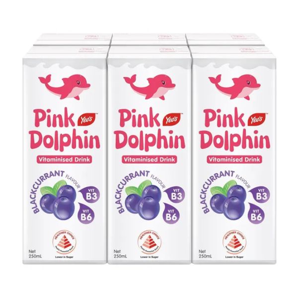 [mfoods] Bundle of 2 cartons Pink Dolphin Packet Drinks - Peach/Blackcurrant [BC] 250ml x 24 packets [LOCAL SG DELIVERY]