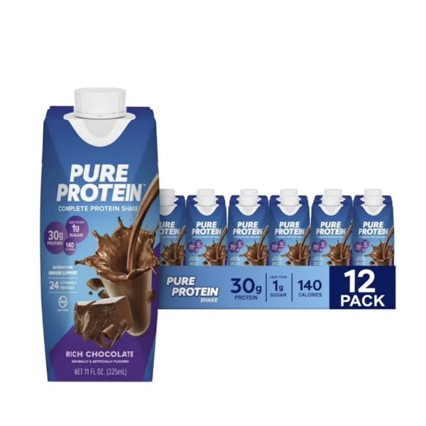 [mfoods] Pure Protein Shake, 30g Protein, Support Muscle, Vitamins, Keto Friendly, Various Flavors, 12 packs  [LOCAL SG DELIVERY]