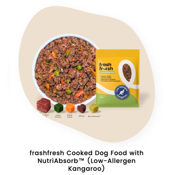 [mPets] frashfresh Cooked Dog Food with NutriAbsorb (Low Allergen Beef/Chicken/Duck/Fish Kangaroo/Lamb/Pork) 2.25kg [LOCAL SG DELIVERY]