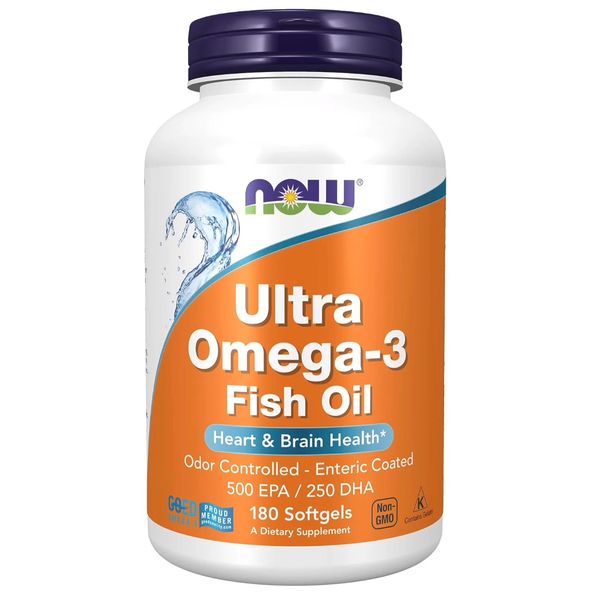 [mfoods] Now Foods, Ultra Omega-3, Fish Oil, Supports Brain Health, 180 softgels [LOCAL SG DELIVERY]