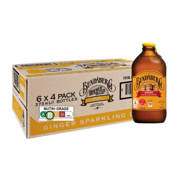 Bundaberg Ginger Beer/Root Beer/Lemon, Lime and Bitter/Blood Orange/Passion Fruit 375ml x 24 bottles – view 2