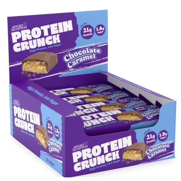 [mfoods] Applied Nutrition, Crunch Protein Bar, High Protein, Low Sugar, Delicious Snack for Muscle Recovery, Box of 12 Bars  [LOCAL SG DELIVERY]