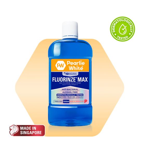 [mobileaid] Pearlie White Fluorinze Max High Fluoride Mouth Rinse 500ml [LOCAL SG DELIVERY]