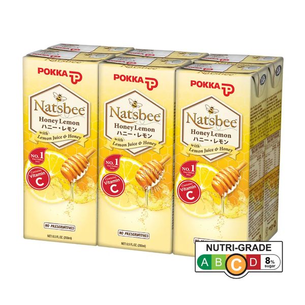 [mfoods] Bundle of 2 cartons Pokka Packet Drink - Natsbee Honey Lemon 250ml x 24 packets [LOCAL SG DELIVERY]