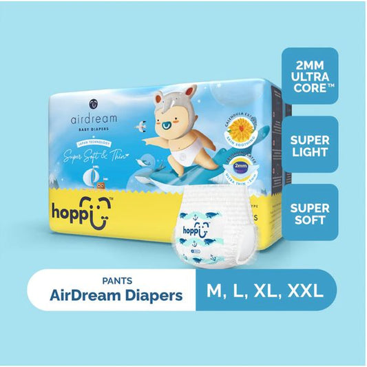 [mkids] hoppi AirDream Baby Diaper Pants Medium (M)/Large (L)/Extra Large (XL)/Extra Extra Large (XXL) [LOCAL SG DELIVERY]