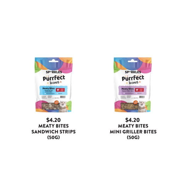 [mPets] Sparkles Meaty Bites 50g for Cats [LOCAL SG DELIVERY]