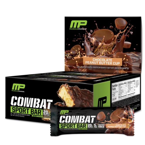 [mfoods] MusclePharm, Combat Soft Bar, Protein Bars with High Protein, Low Carbs and tons of Fiber, Gluten Free, 12 bars [LOCAL SG DELIVERY]