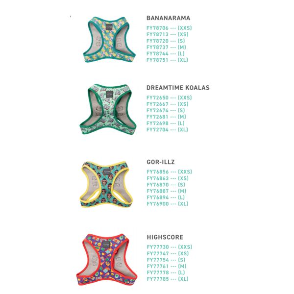 [mPets] FuzzYard XXS/XS/S/M/L/XL Step-In Harness for Pets [LOCAL SG DELIVERY]