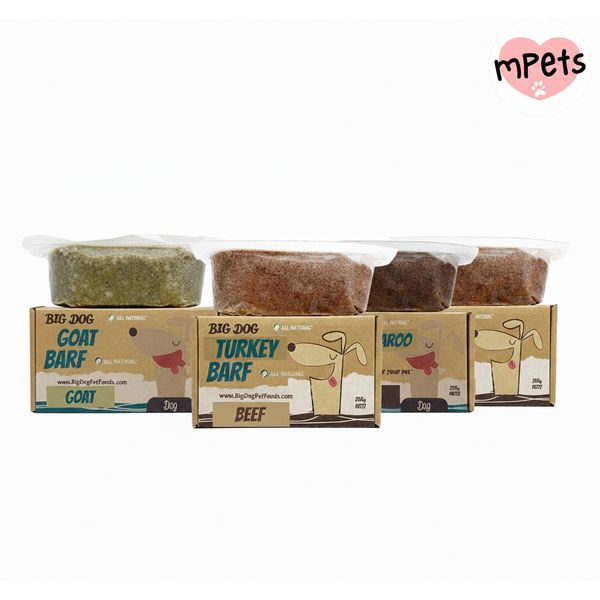 [mPets] Big Dog Big Dog Barf (250g) (Salmon/Turkey/Lamb/Beef/Pork/Chicken/Goat/Kangaroo/Sensitive Skin/Turducken)