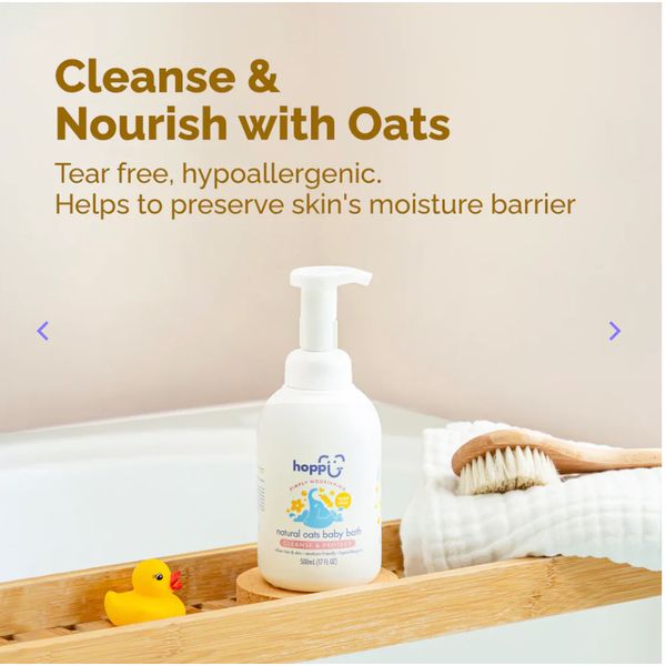 [mkids] hoppi Natural Oats Baby Bath (500ml) [LOCAL SG DELIVERY]