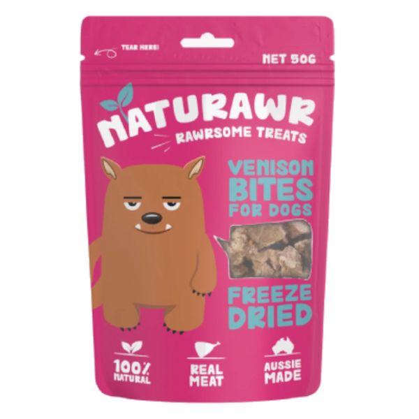 [mPets] NATURAWR Venison Bites Freeze Dried Dog treat(50mg)