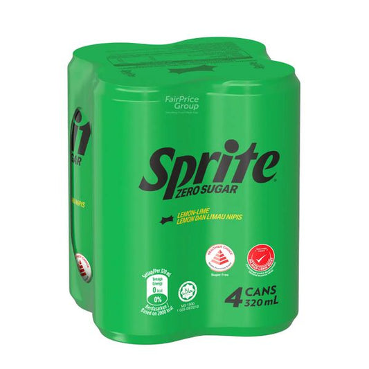 [mfoods] Bundle of 2 cartons Sprite Sparkling Lemon Lime Can Drink - Zero Sugar 320ml 6 x 4 cans [LOCAL SG DELIVERY]