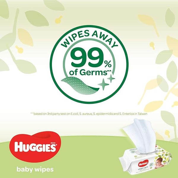 Huggies Clean Care Baby Wipes 3x20's – view 5