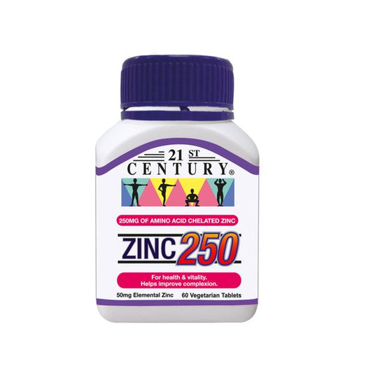 [mobileaid] 21st Century Zinc 250mg 60's [LOCAL SG DELIVERY]