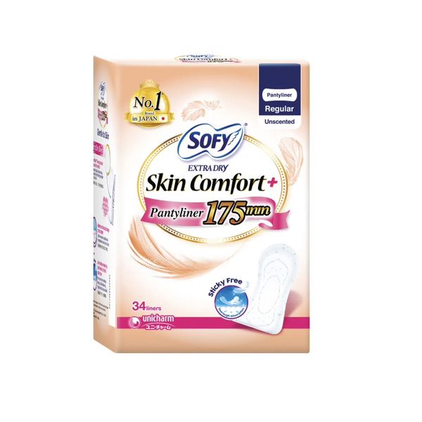 [mobileaid] Sofy Skin Comfort Unscented Pantyliner 175cm 34's (Extra Dry) [LOCAL SG DELIVERY]