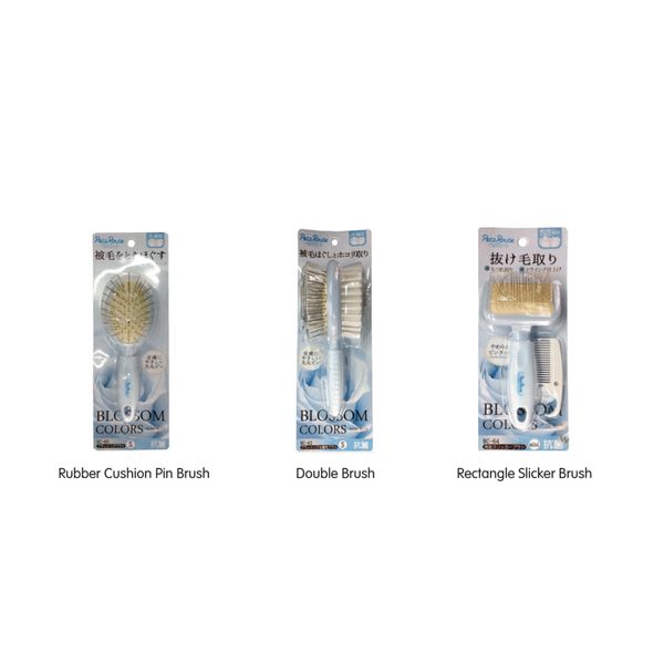 [mPets] Petz Route Pet Grooming - Rubber Cushion Pin Brush (Small/Medium) OR Double Brush (Small/Medium) OR Flea Comb OR Soft Slicker Brush (Mini/Small) [LOCAL SG DELIVERY]