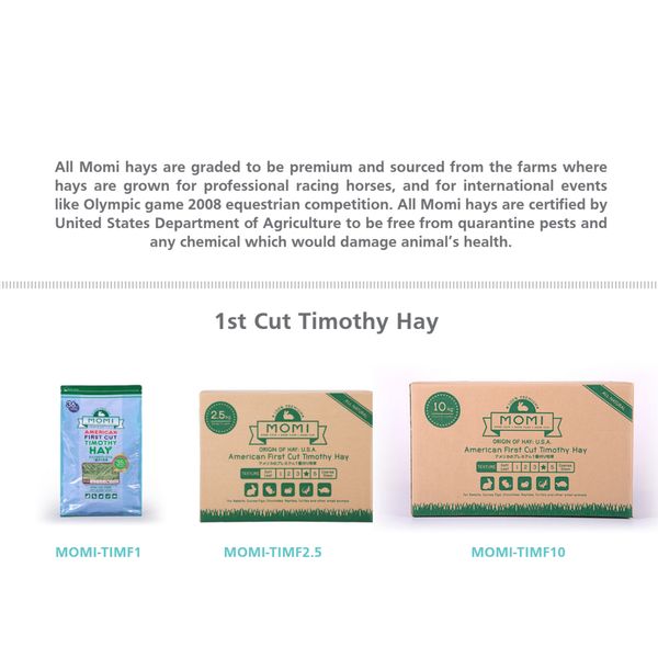 [mPets] Momi 1st/2nd Cut Timothy Hay 1kg/2.5kg/10kg (For Rabbits and Guinea Pigs) [LOCAL SG DELIVERY]