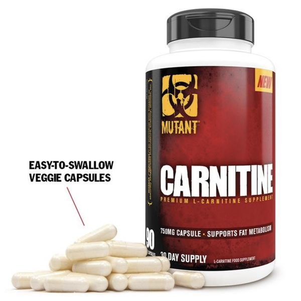 [mfoods] Mutant CARNITINE, Fat Burner, Dietary supplement, L- Carnitine Supplement, Supports Metabolism, 90 Capsules [LOCAL SG DELIVERY]