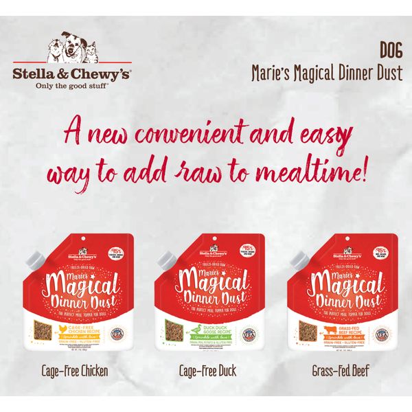 [mPets] Stella & Chewy's Marie's Magical Dinner Dust Meal Topper For Dogs (7oz Bag with Spout) [LOCAL SG DELIVERY]