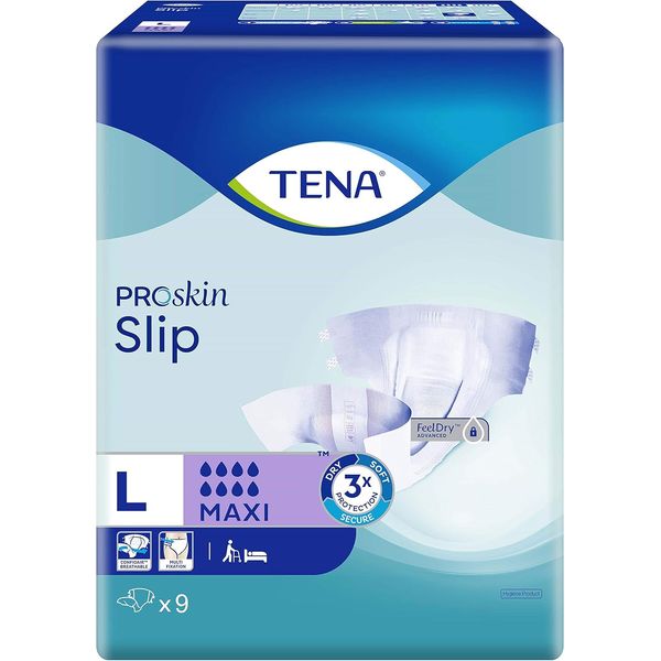 [mobileaid] TENA PROskin Slip Maxi L 9's per pack [LOCAL SG DELIVERY]