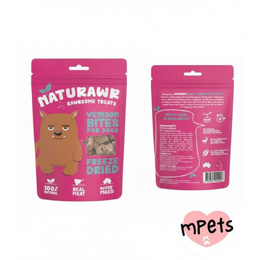 [mPets] NATURAWR Venison Bites Freeze Dried Dog treat(50mg)