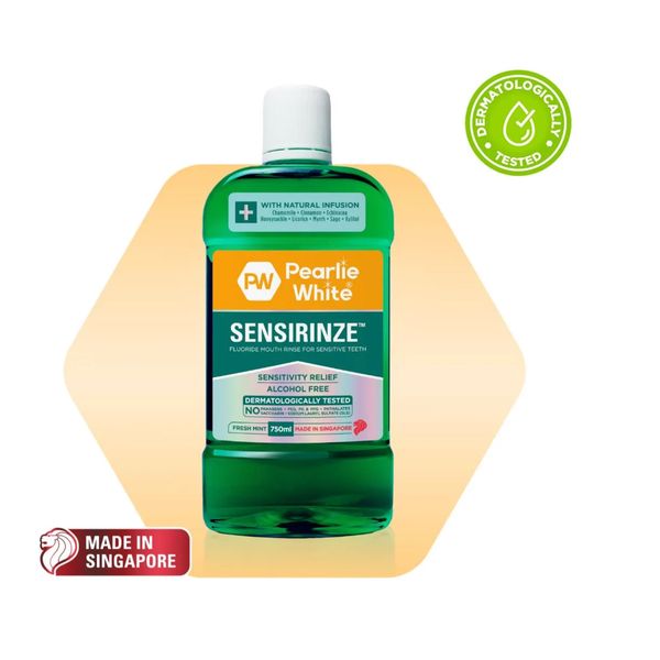 [mobileaid] Pearlie White Sensirinze‚Ñ¢ Fluoride Mouth Rinse for Sensitive Teeth 750ml [LOCAL SG DELIVERY]