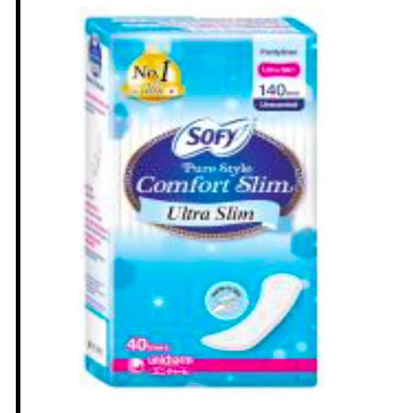 [mobileaid] Sofy Comfort Slim Pure Style Pantyliner 140mm 40's [Unscented] [LOCAL SG DELIVERY]