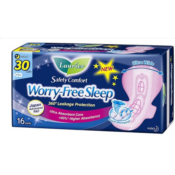 [mobileaid] Laurier Safety Comfort Worry-Free Sleep Night Wing 30cm 16's/Night Wing 35cm 12's/35cm 8's/40cm 8's [LOCAL SG DELIVERY]