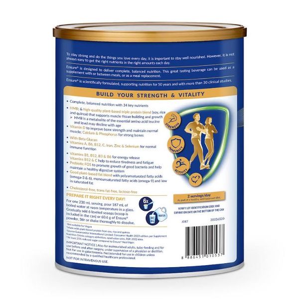 [mobileaid] Abbott Ensure Life StrengthPro Plant Based Almond Flavoured 800g [LOCAL SG DELIVERY]