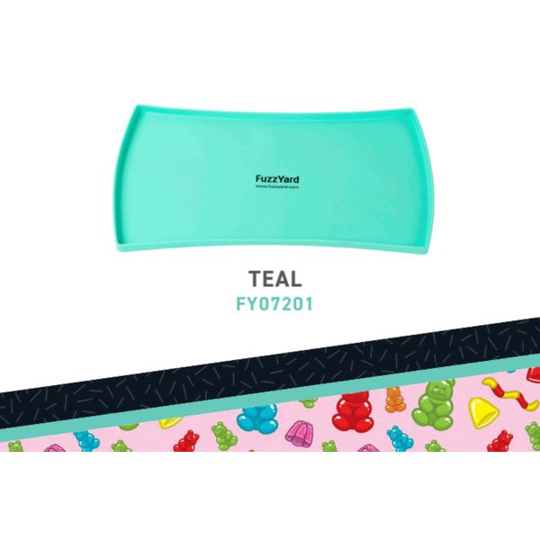 [mPets] FuzzYard Silicon Feeding Mat Pink/Grey/Teal [LOCAL SG DELIVERY]