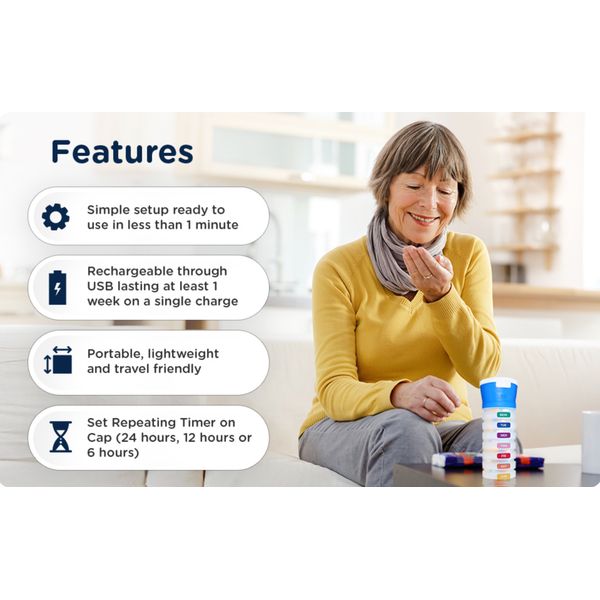 [mtech] iRemember Talking Pill Cap Organizer with 7 Compartments [LOCAL SG DELIVERY]