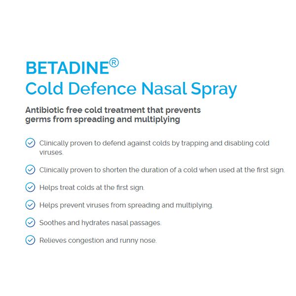 Betadine Cold Defence Nasal Spray, 20ml – view 4