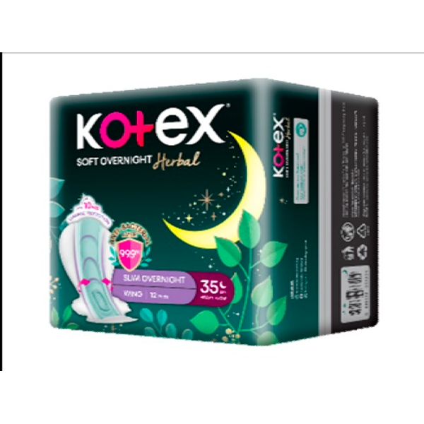 [mobileaid] Kotex Super Overnight Herbal Sanitary Pad - Heavy 35cm x12's/41cm x 10's  [LOCAL SG DELIVERY]