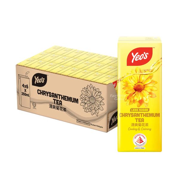 [mfoods] Bundle of 2 cartons Yeo's Packet Drink - Chrysanthemum Tea (Not So Sweet) 250ml x 24 packets [LOCAL SG DELIVERY]