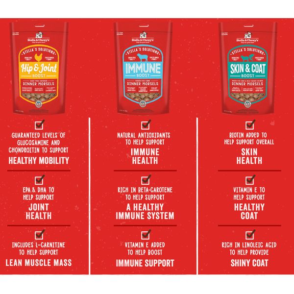 [mPets] Stella & Chewy's Dog Stella's Solution Meal Boosters - Available in 4.25 or 13oz packets* [LOCAL SG DELIVERY]