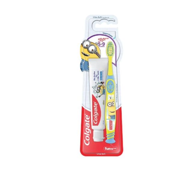 Colgate Kids Minion Essentia Travel Kit (1 toothpaste + toothbrush)/Fluffy Paw 1's/Batman 1's/Barbie 1's/Minion's 5-9…