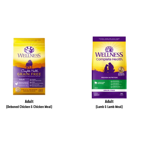 [mPets] Wellness Complete Health Grain Free Dry Food for Dogs (4lb/12lb/24lb Bag)* [LOCAL SG DELIVERY]