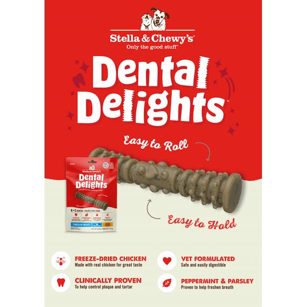 [mPets] Stella & Chewy's Dog Dental Delight - 4 Sizes Available: XS, S, M, L - (5.5 oz Bag) [LOCAL SG DELIVERY]