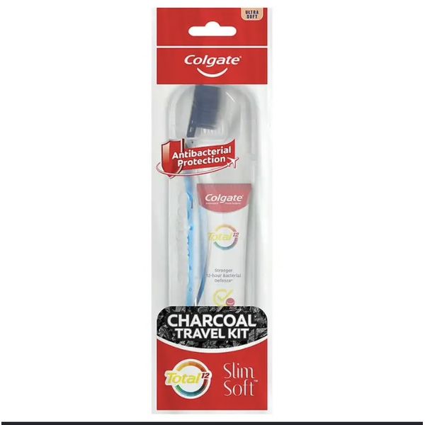 Colgate Slim Soft Charcoal 1's/Charcoal Gold 1's/Essential Travel Kit (Charcoal 35gm + Slim Soft Toothbrush) – view 3