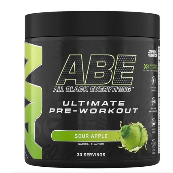 [mfoods] Applied Nutrition, ABE Pre-Workout, All Black Everything Pre Workout Powder, Citrulline, Creatine, 30 Servings [LOCAL SG DELIVERY]