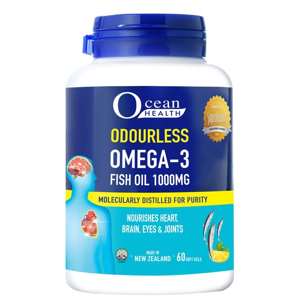 [mobileaid] Ocean Health Odourless Omega-3 Fish Oil 1000mg (60s) [LOCAL SG DELIVERY]