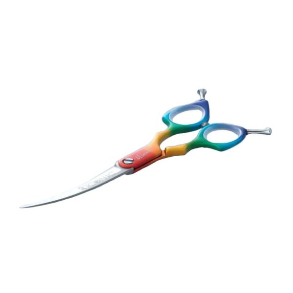 [mPets] True Iconic Minuet Rainbow 6" Curve Shear For Grooming [LOCAL SG DELIVERY]