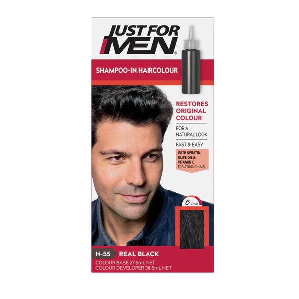 [mobileaid] JustForMen Shampoo-In Hair Color - Dark Brown/Medium Brown/Real Black [LOCAL SG DELIVERY]