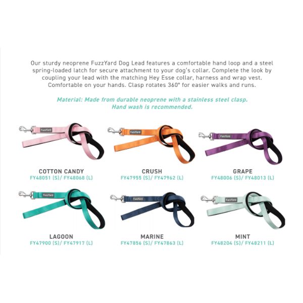 [mPets] FuzzYard Small/Large Lead for Pets [LOCAL SG DELIVERY]
