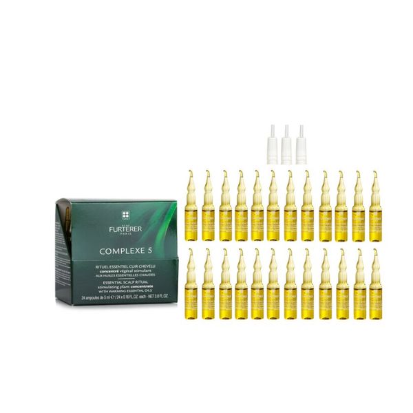 [Dermaceutica] Rene Furterer Complexe 5 Essential Scalp Ritual Stimulating Plant Concentrate 24 x 5ml [LOCAL SG DELIVERY]