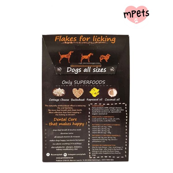 [mPets] Qchefs Dog Dental Flakes Topper 90g (LOCAL SG DELIVERY )
