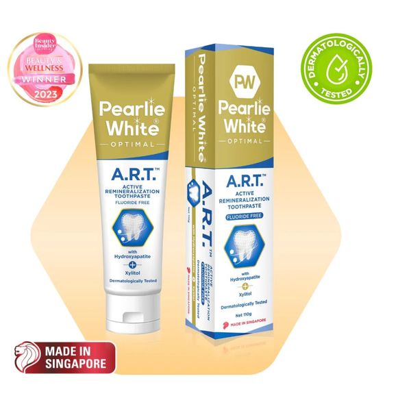 [mobileaid] Pearlie White Optimal A.R.T. Active Remineralization (AR)/ Blanc Perfect (BP) Professional Whitening Fluoride Toothpaste 110gm [LOCAL SG DELIVERY]