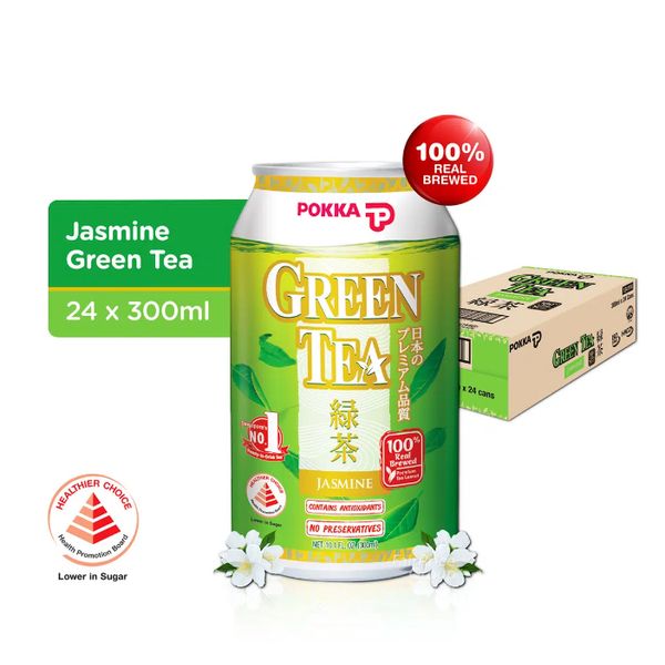 [mfoods] Bundle of 2 cartons Pokka Can Drink - Green Tea 300ml x 24 cans [LOCAL SG DELIVERY]