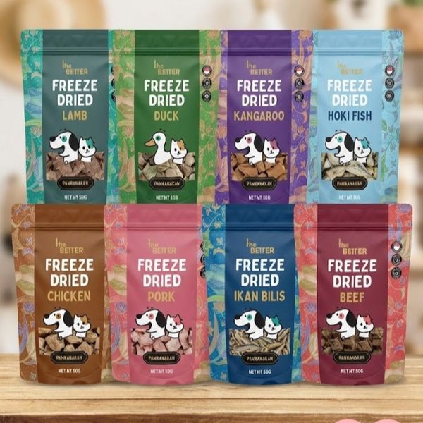 [mPets] The Better Freeze  Dried (Dog and Cat) Treats Kangaroo/Lamb/Beef/Chicken/Duck/Hoki Fish/Ikan Bilis/Pork (30g/50g)